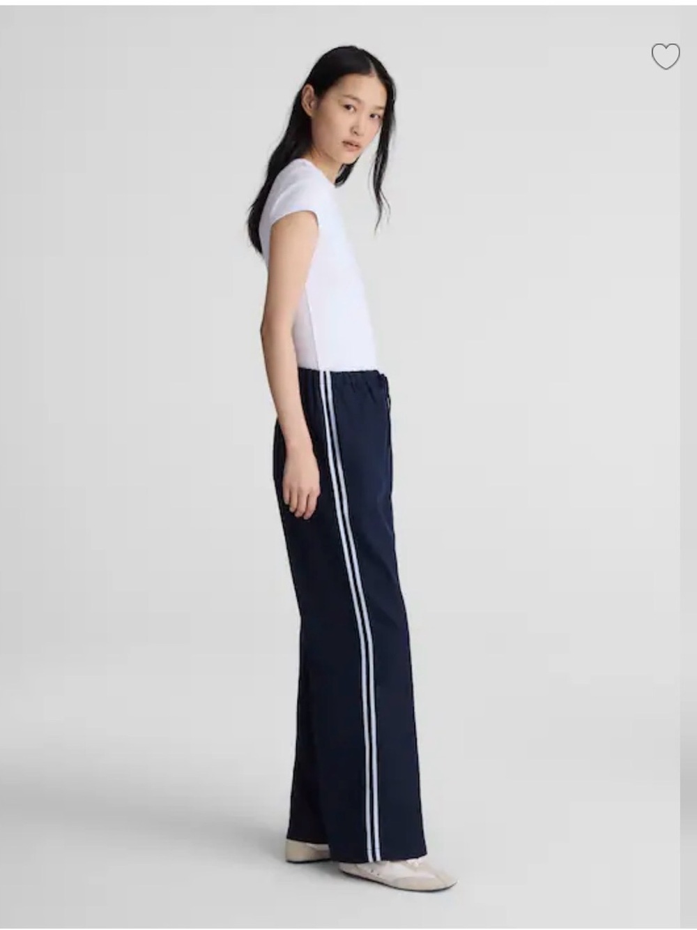 Madewell Navy Side-Stripe Pull-On Pants in 100% Linen